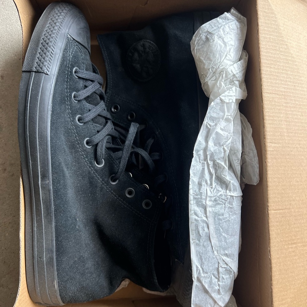 Black high top converse size 13
